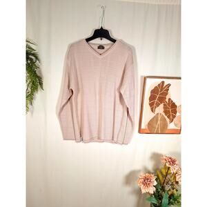 Cortina Men's Cream Sweater Made in Italy Size Medium